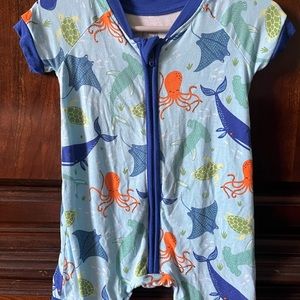 Little Sleepies 3-6 Marine Life shortie